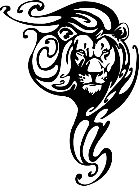 Awesome Tribal Lion Tattoo Design