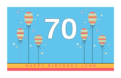 70th Birthday" | Milestone Birthday Printable Card | Blue Mountain ...