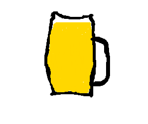 beer glass full with beer (drawing by Magnus3167)