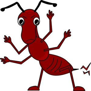 Red Ant Clipart Image - Cartoon of a Red Ant
