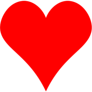 Plain Red Heart Shape clip art free vector