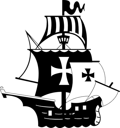 Outline clipart of pirate ship