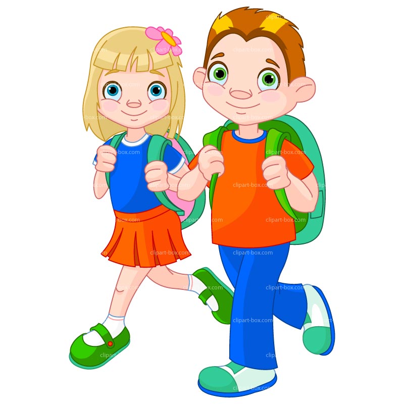 Student Walking Clipart