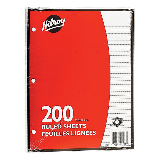 Hilroy Looseleaf Ruled Refill Paper - 200 sheets | London Drugs