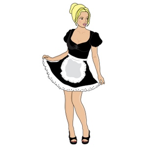French Maid Clipart Image - Sexy Maid