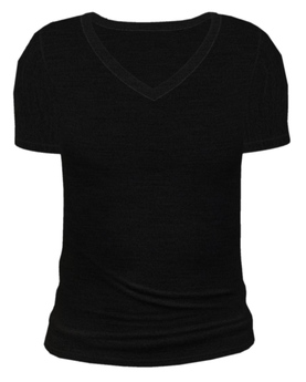 Second Life Marketplace - [mT] Men's Plain V-Neck T-Shirt - Black