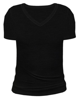 Plain Black V Neck T Shirts