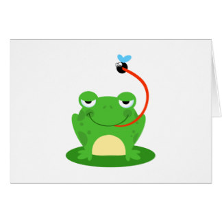 Funny Cartoon Frog Greeting Cards | Zazzle