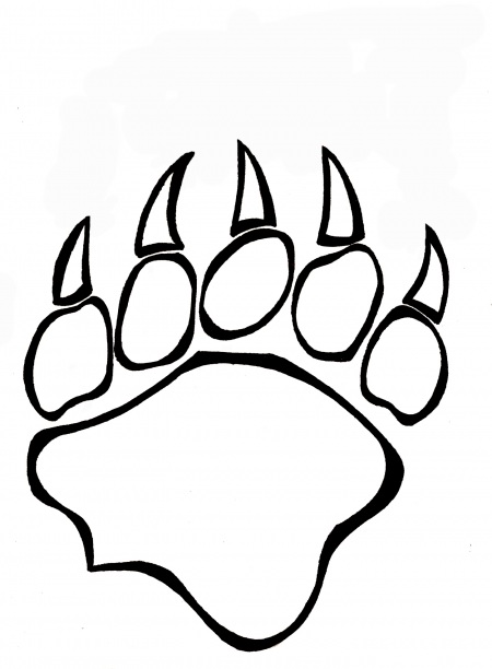 Bear Paw Stencil - ClipArt Best