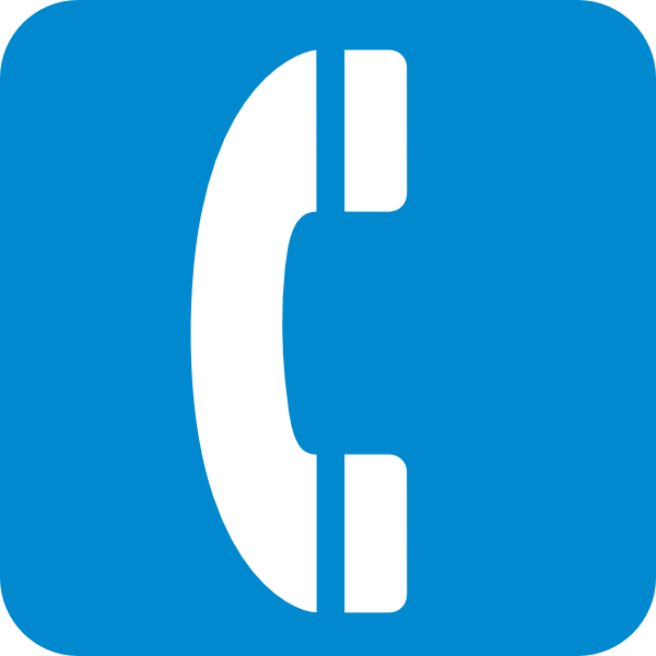 Emergency Telephone Blue Clip Art - vector clip art ...