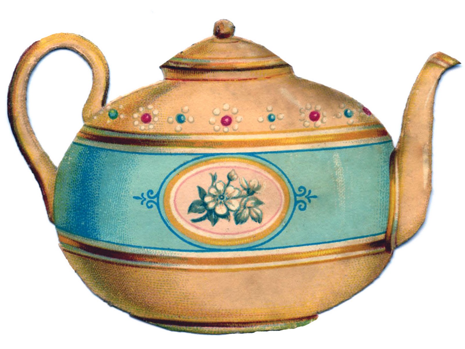 Teapot tea party clip art image #35782