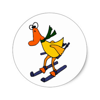 Funny Ski Stickers | Zazzle