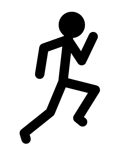 Stick figure running