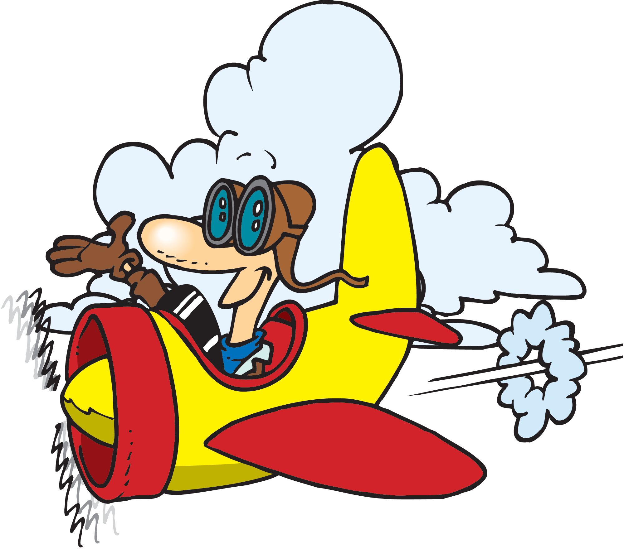 Cartoon Plane Png Cute airplane flying through clouds image blue ... -  ClipArt Best - ClipArt Best
