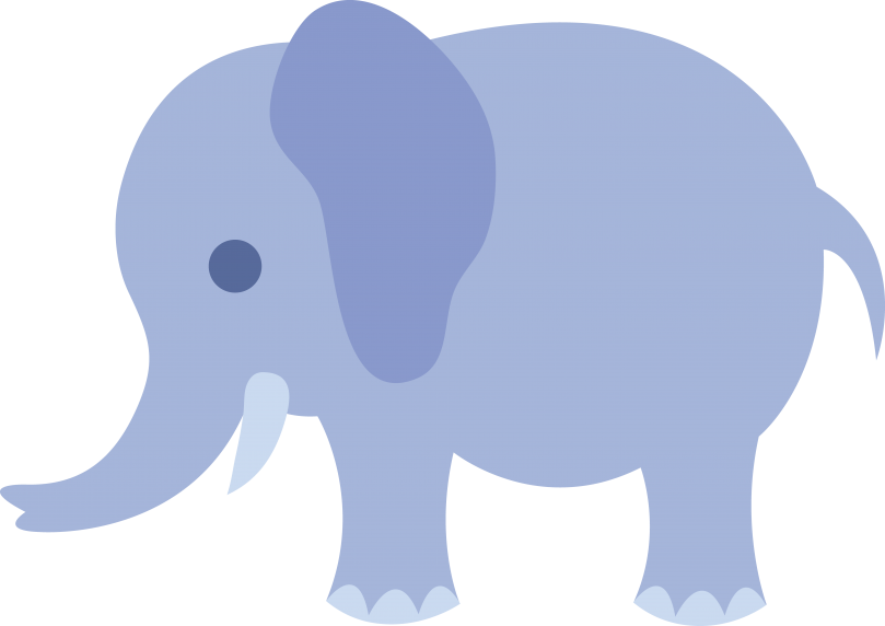 Baby elephant clipart border