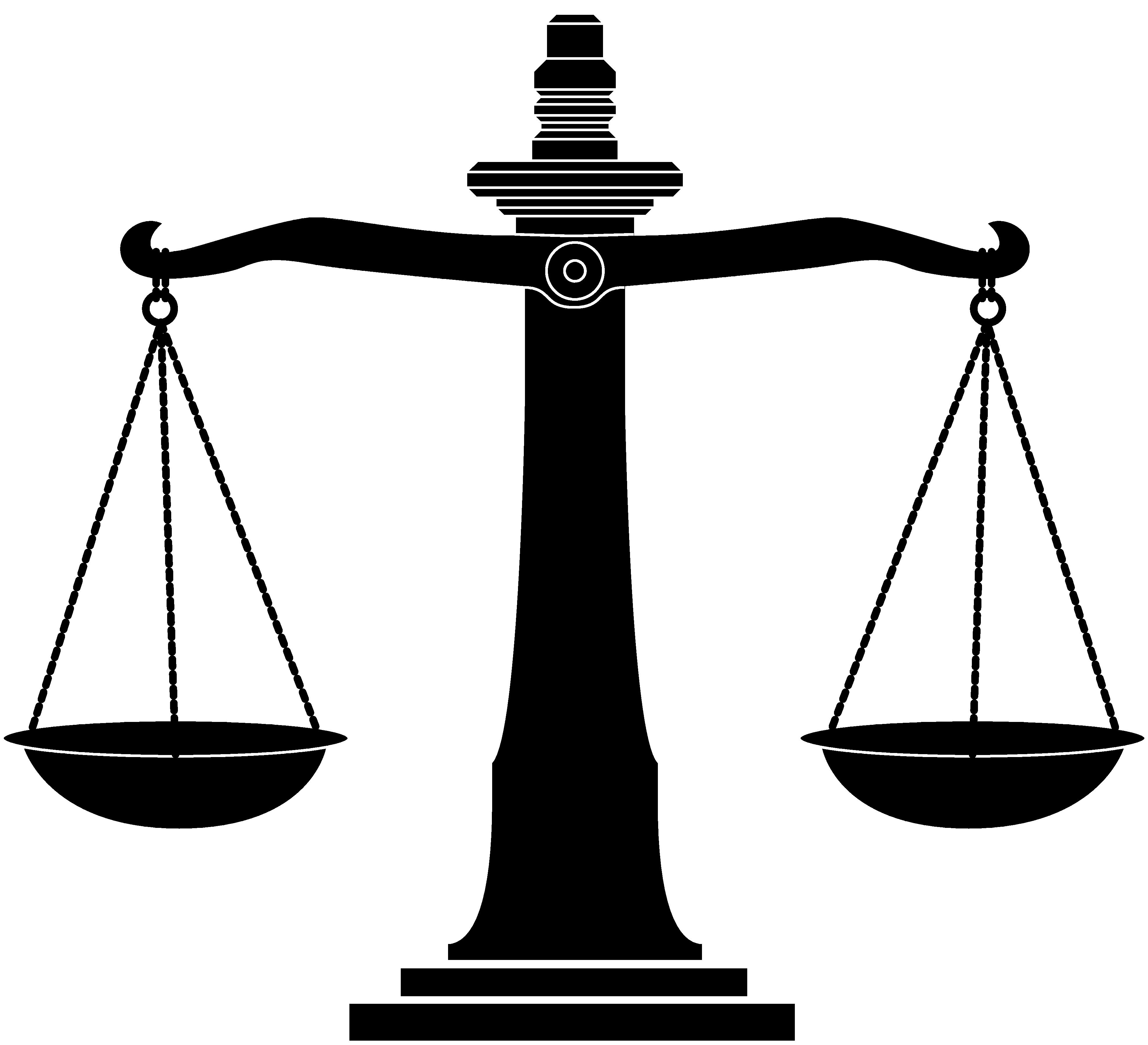 Scales of justice clip art black and white