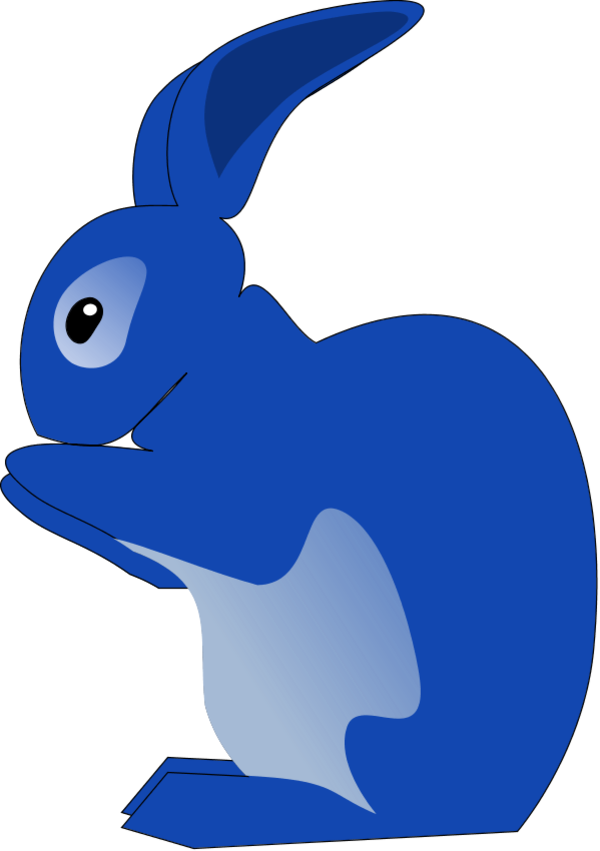 Blue Bunny Clipart - ClipArt Best