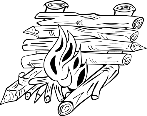 Log Cabin Coloring Page - Free Clipart Images