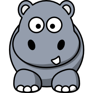 Hippo clip art - Polyvore