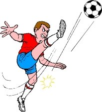 Soccer kick clipart