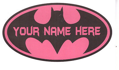 Batgirl Pink - Batman Logo Personalized Iron On Transfer For Any ...