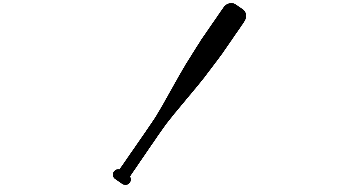 Baseball bat silhouette - Free sports icons