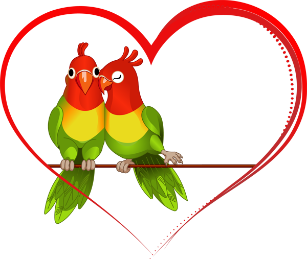 Two love birds no background clipart