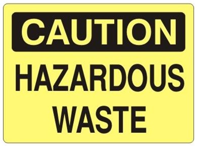 CAUTION HAZARDOUS WASTE Sign - Signs 4 Safety