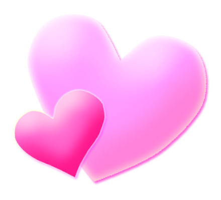 Dark pink heart clipart