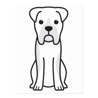 Cartoon Boxer Dog Postcards | Zazzle