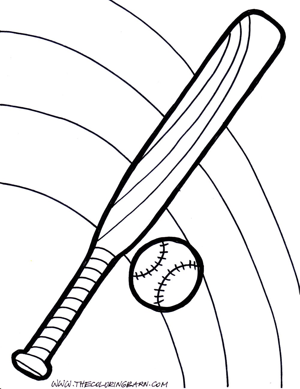 Baseball Bat Coloring Sheet - ClipArt Best