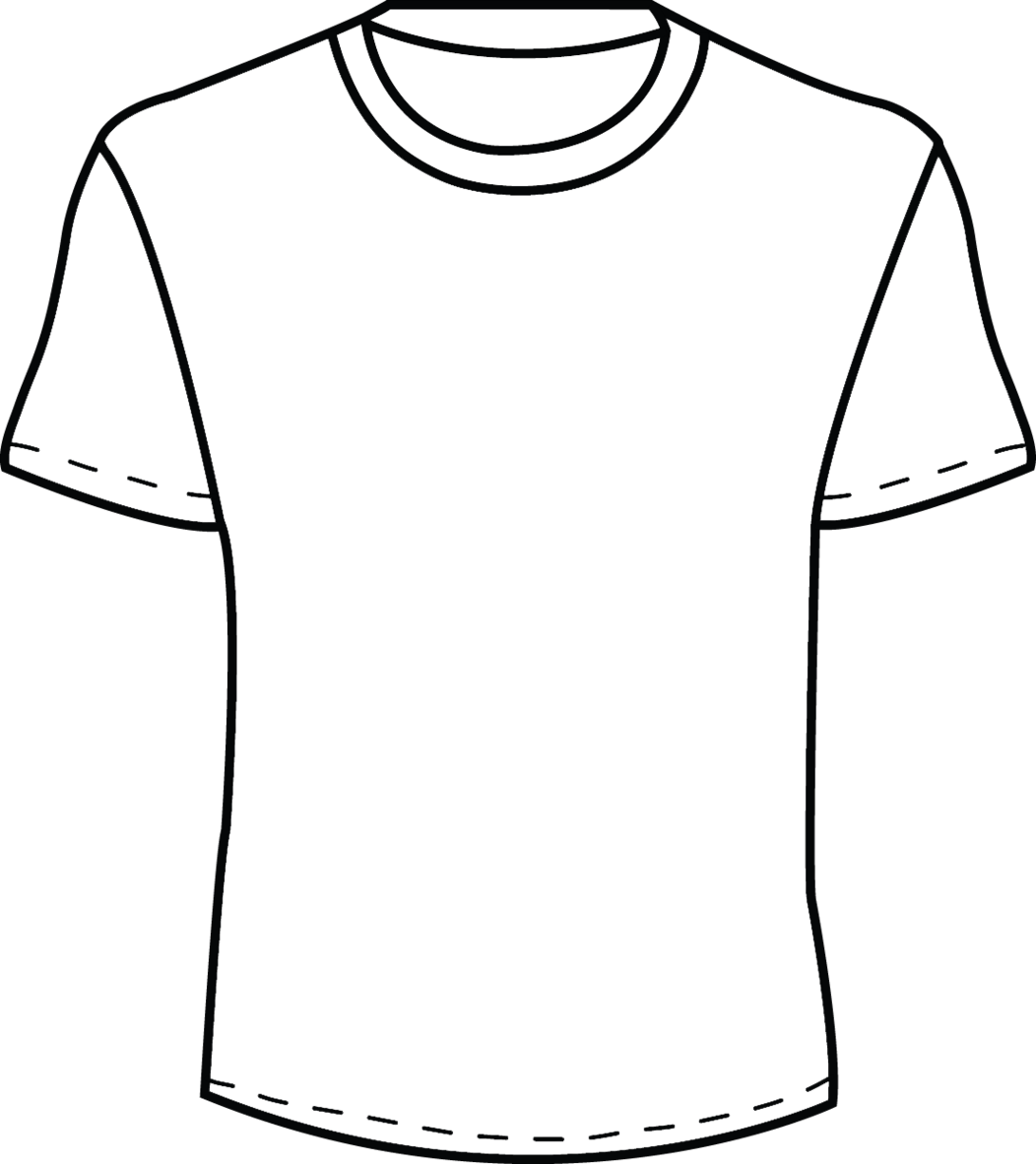 Blank T Shirt Template For Colouring - ClipArt Best