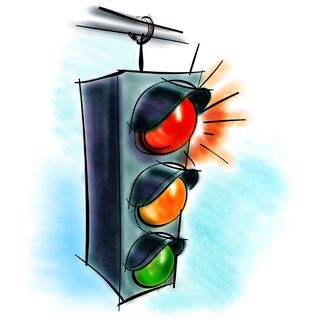 Red Stop Light Clipart