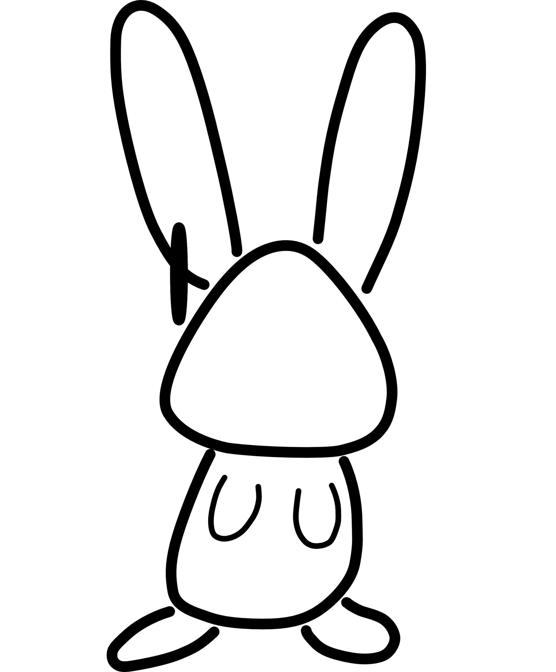 Rabbit Line Drawing Clipart - Free to use Clip Art Resource