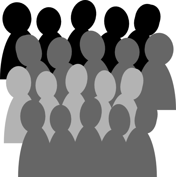 Crowd of people cartoon clipart