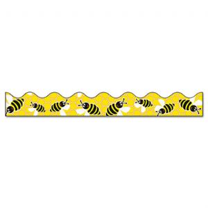 Bordette Bee Dazzle Design Decorative Border, 2 1/4 x 25ft, Black ...