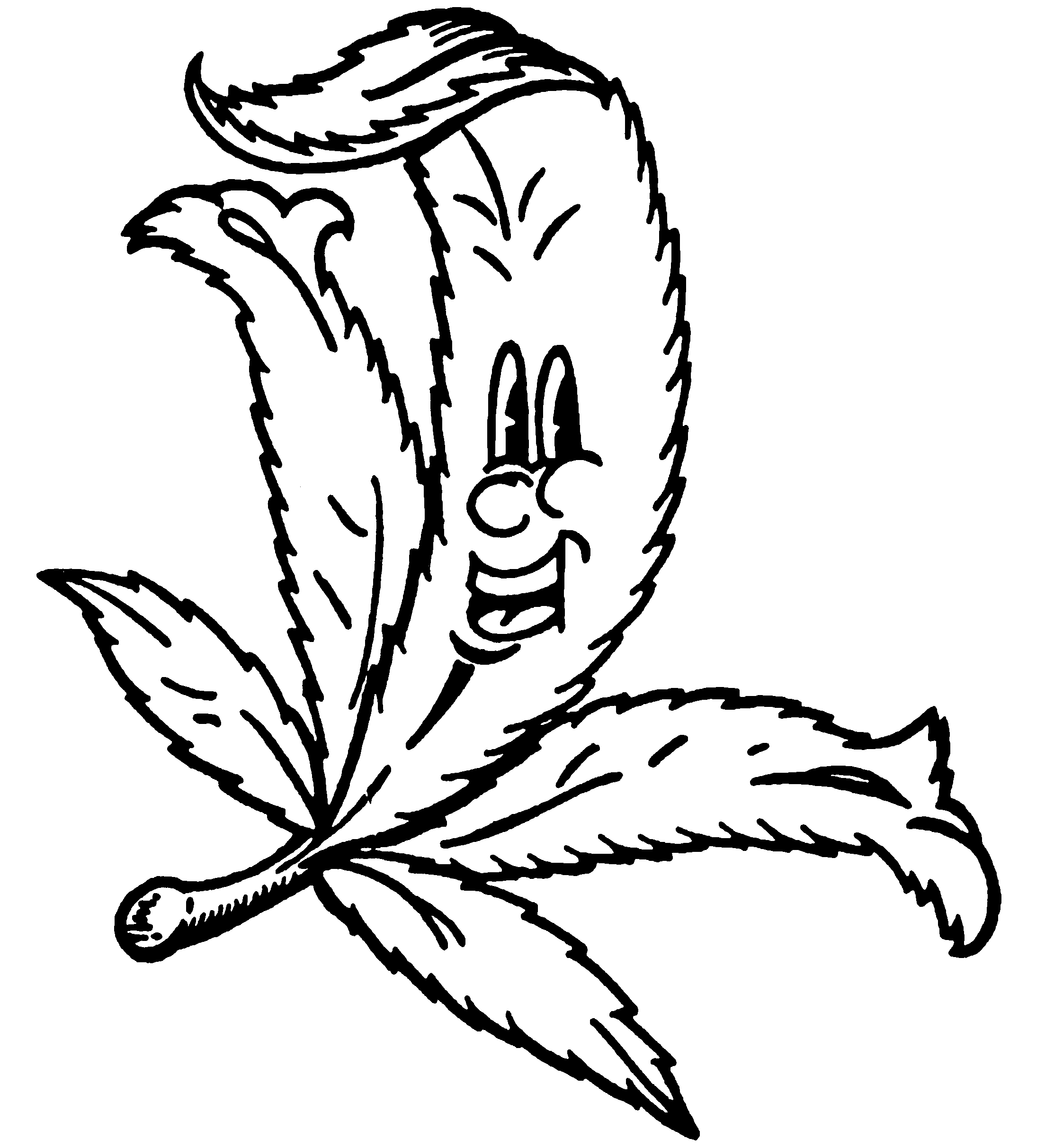 Pot Leaf Drawing