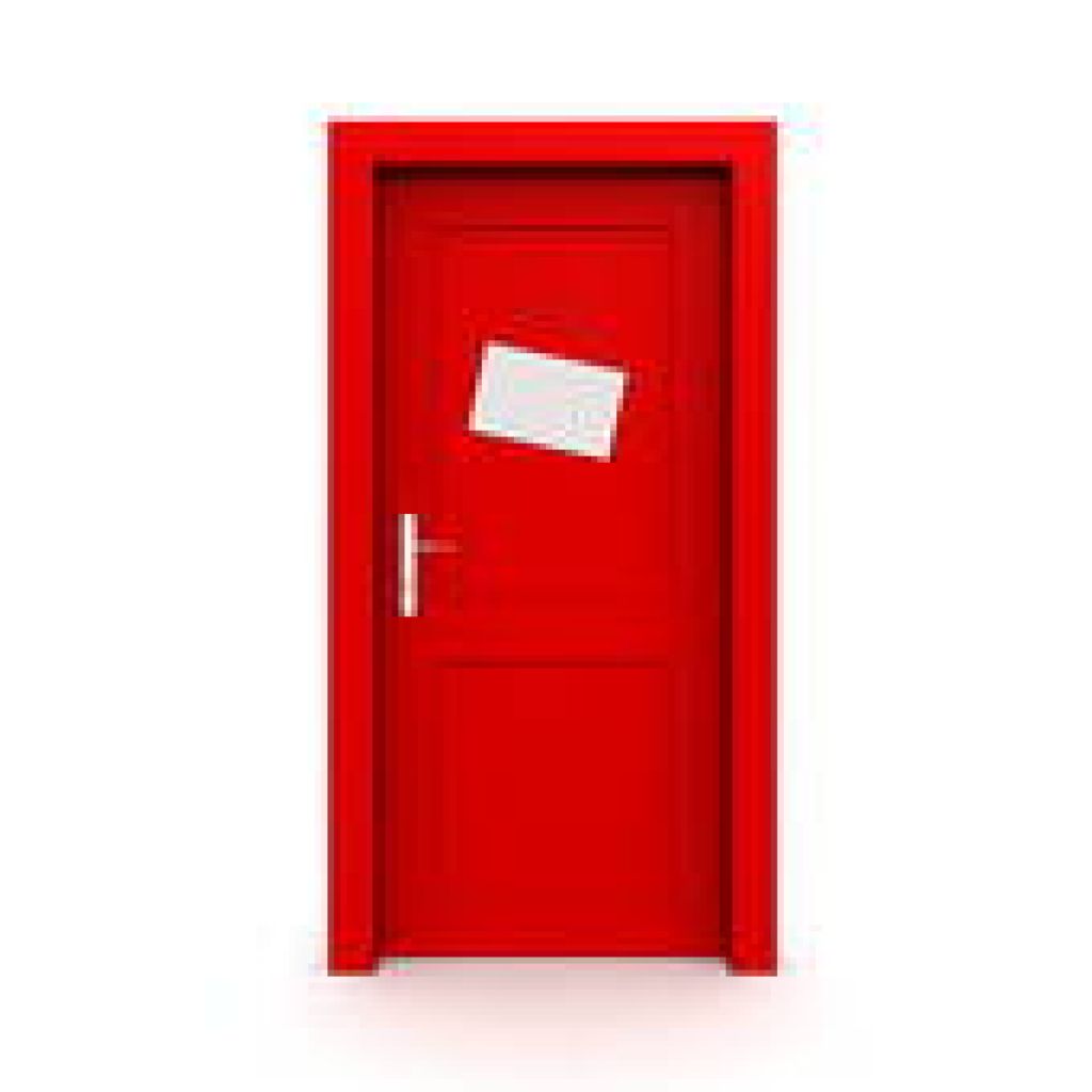Closed Red Door With Door Sign Clipart Graphic – Door Decorate