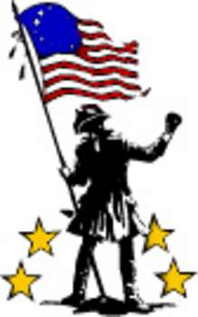 Free Patriotic Clipart Picture of a Civil War Soldier Holding a ...