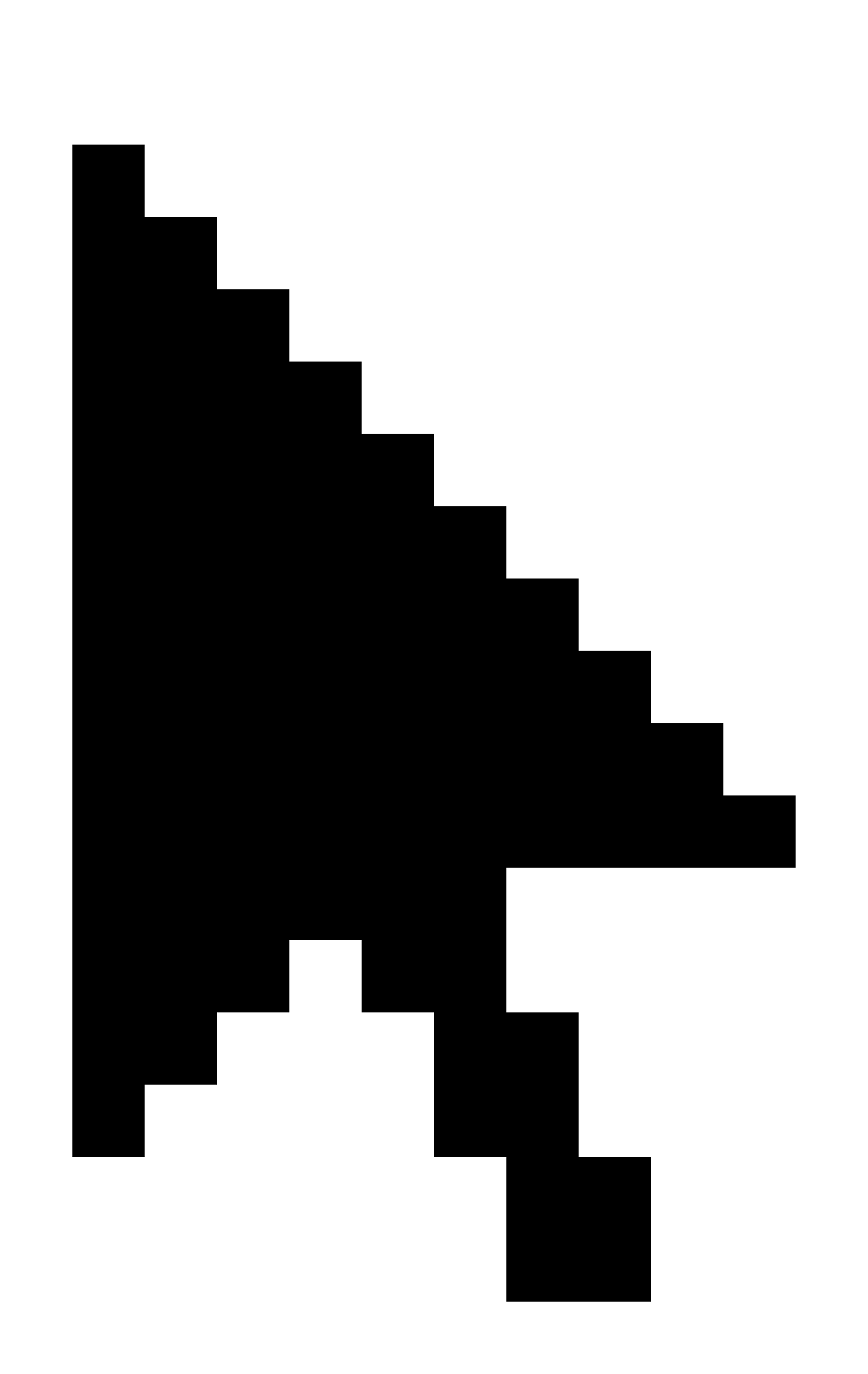 Clipart - Black Pixel Mouse Cursor Arow (Fixed)