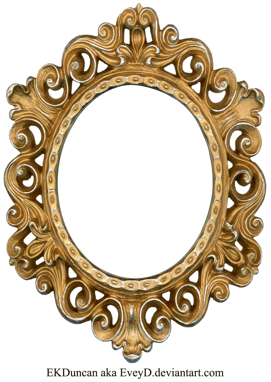 Oval gold frame clipart