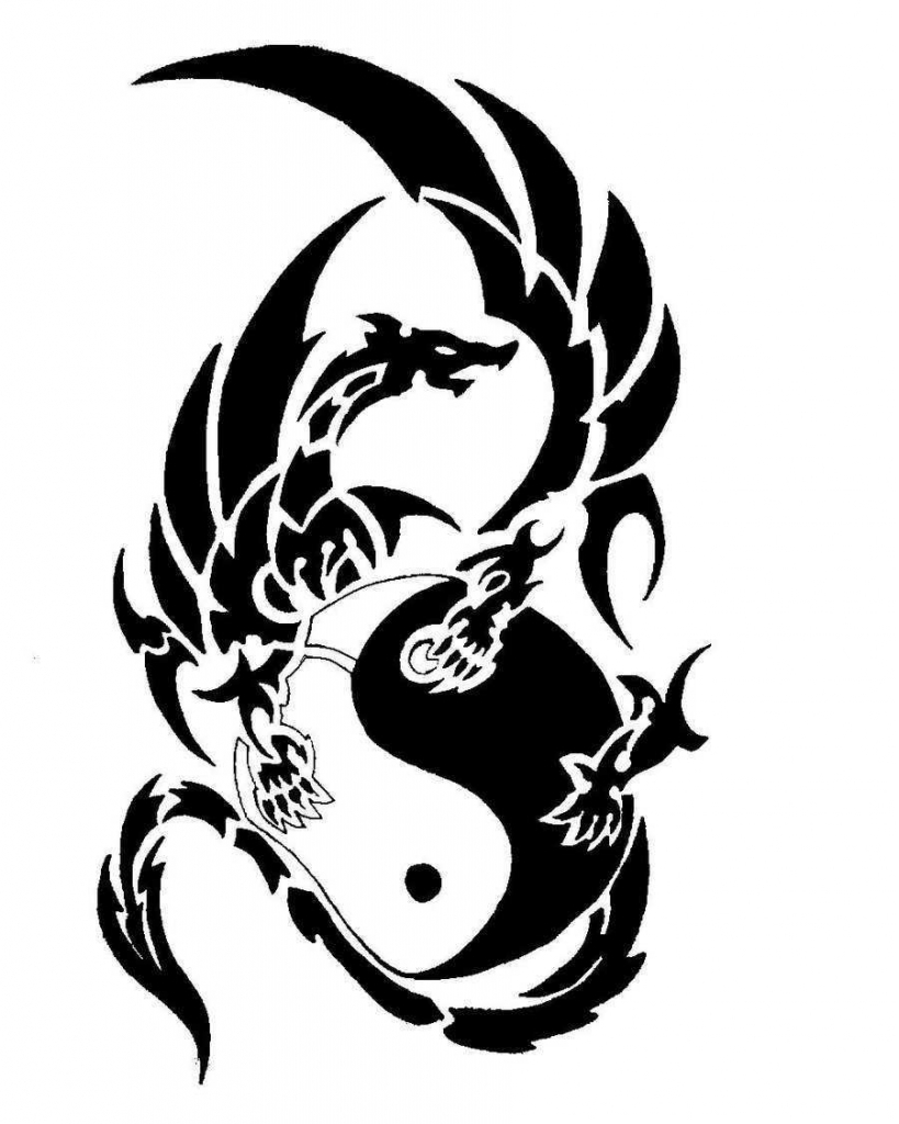Black And White Tattoos Black And White Dragon Tattoos Clipart ...