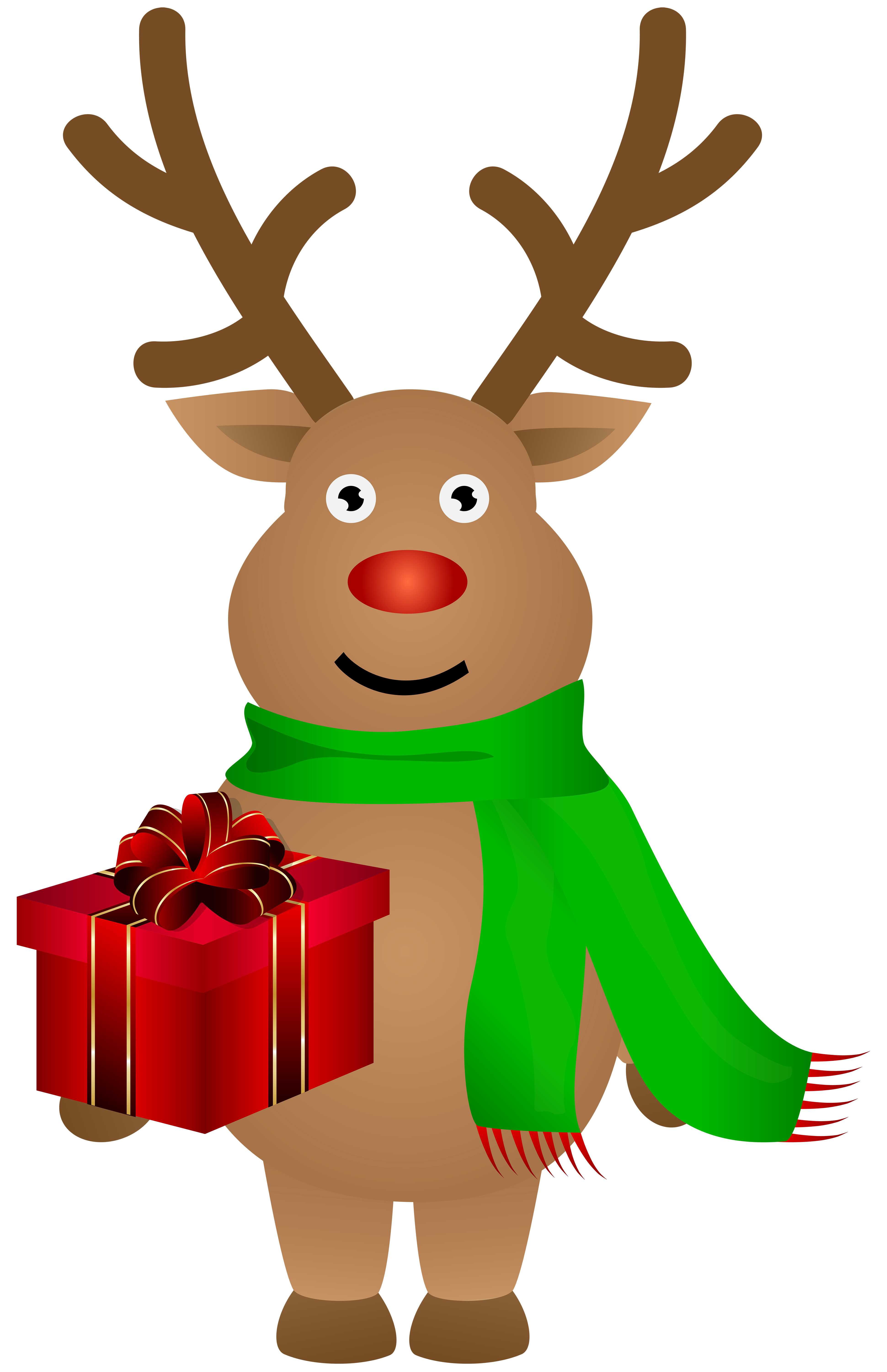 Cute Christmas Reindeer PNG Clip Art Image