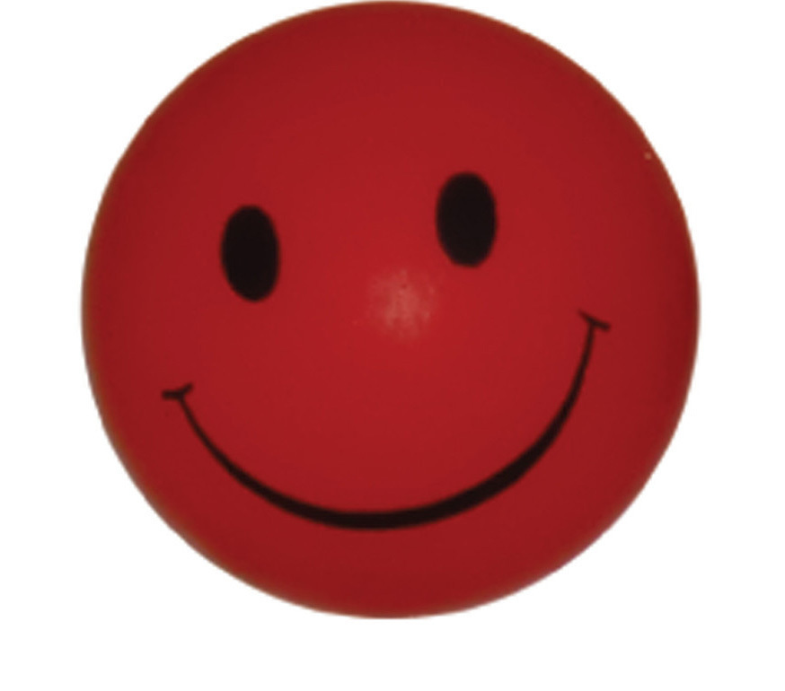 70mm Red Happy Face Stress Ball - Fantasia Sales Inc.