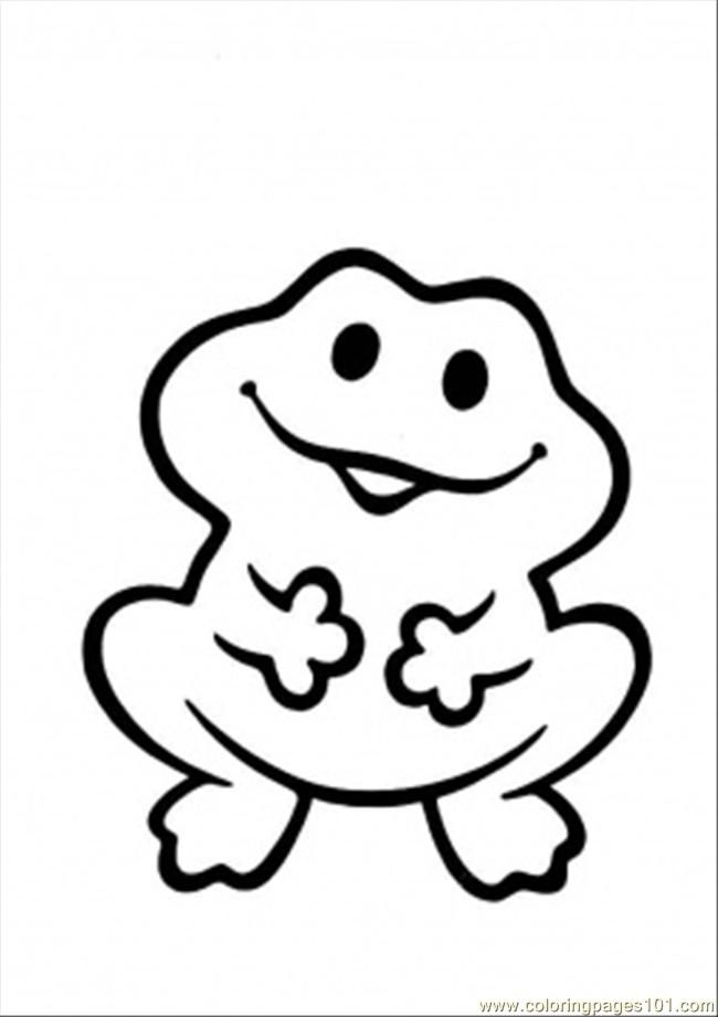 Printable Coloring Page Funny Frog Amphibians - AZ Coloring Pages