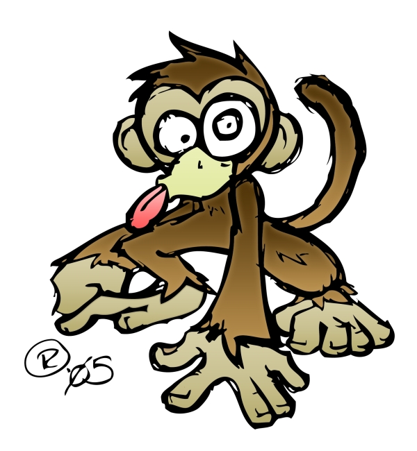 Funny, Cartoon and Monkey
