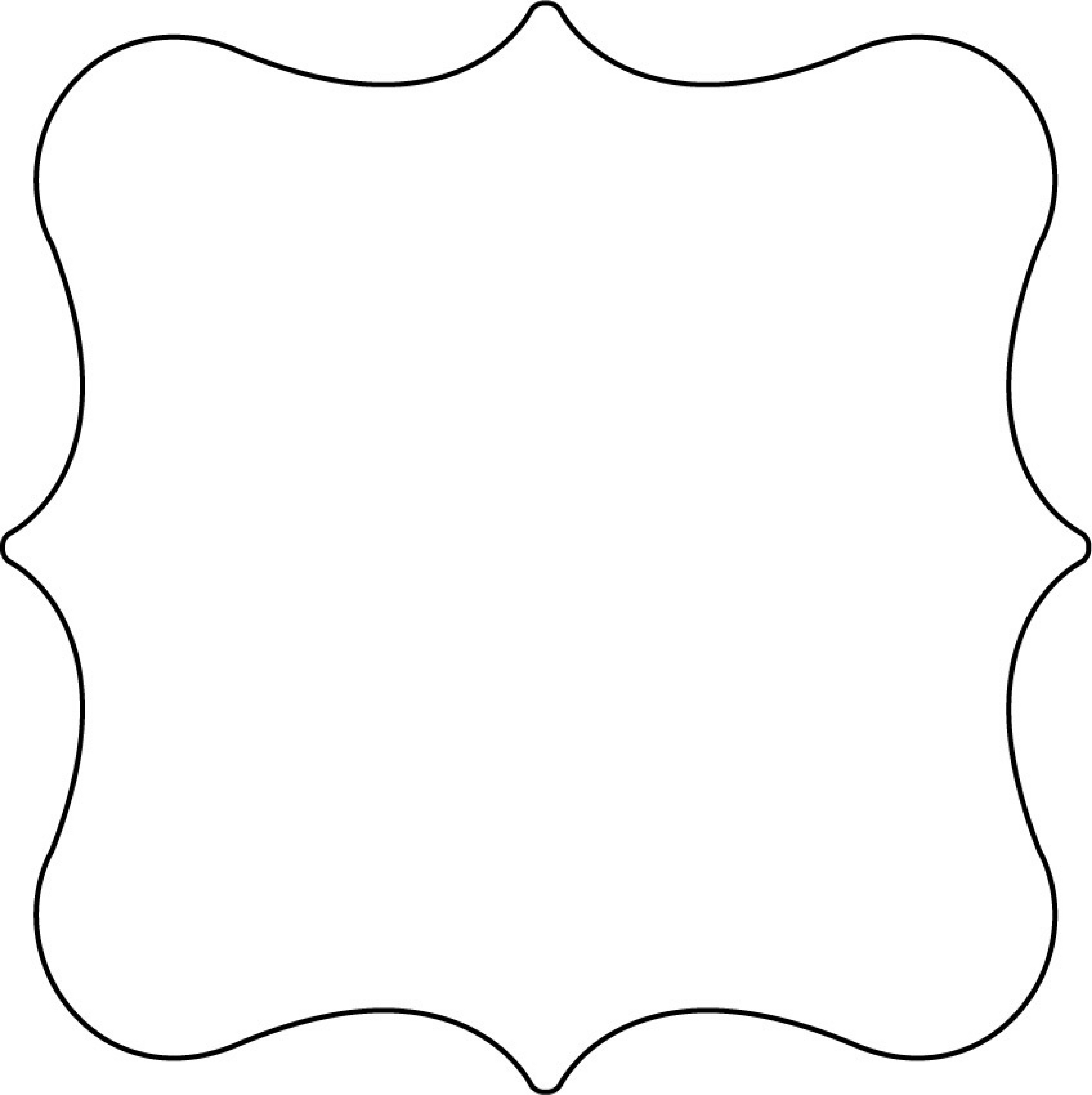 Label shapes outline clipart