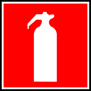 Clipart fire extinguisher symbol