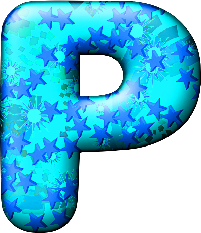 Presentation Alphabets: Party Balloon Cool Letter P