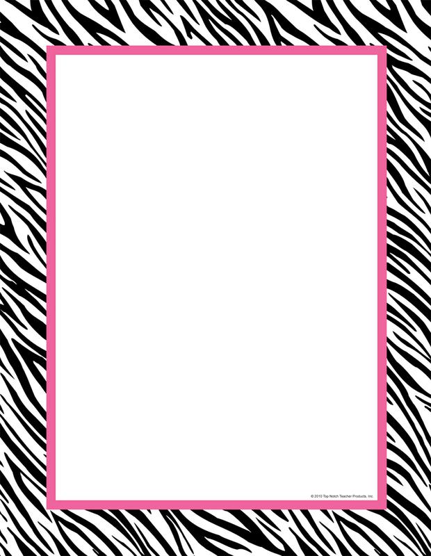 8 Best Images of Free Printable Zebra Borders - Pink Zebra Print ...
